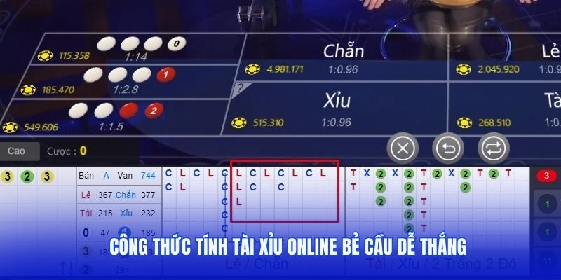 Công thức tính Tài Xỉu online bẻ cầu dễ thắng